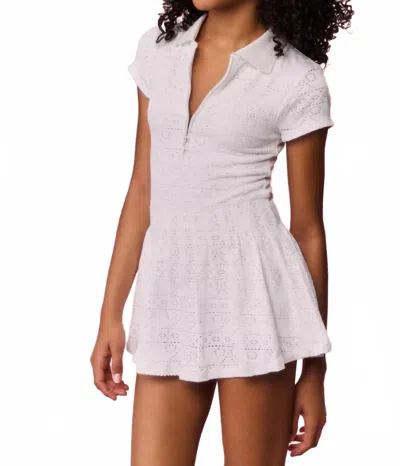 Loveshackfancy Kids' Girls Courtley Active Dress In White In Purple