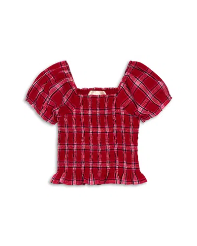 Loveshackfancy Girls' Fabielle Top - Little Kid, Big Kid In Red