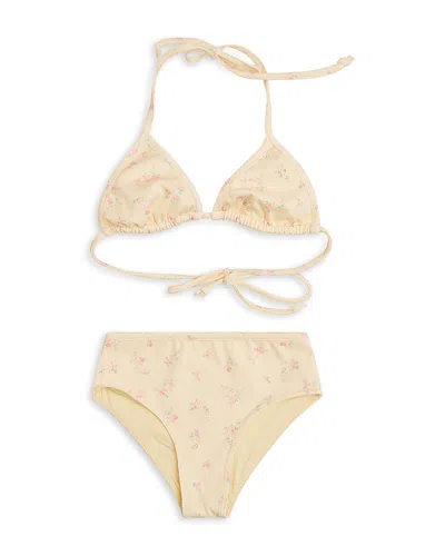 Loveshackfancy Girls' Finnie Two Piece Swimsuit - Little Kid In Neutral