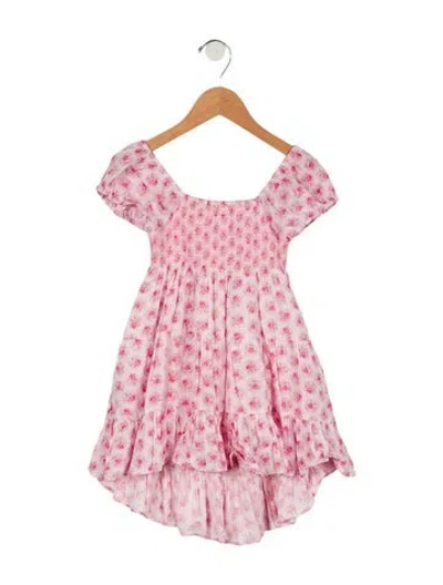 Pre-owned Loveshackfancy Babies' Girls' Floral Print Dress In Pink