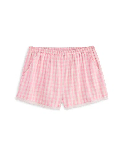 Loveshackfancy Girls' Georgie Tween Shorts - Big Kid In Pink