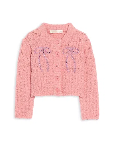 Loveshackfancy Girls' Journelle Cardigan - Big Kid In Pink