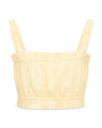 Loveshackfancy Girls' Ken Tween Top - Big Kid In Yellow