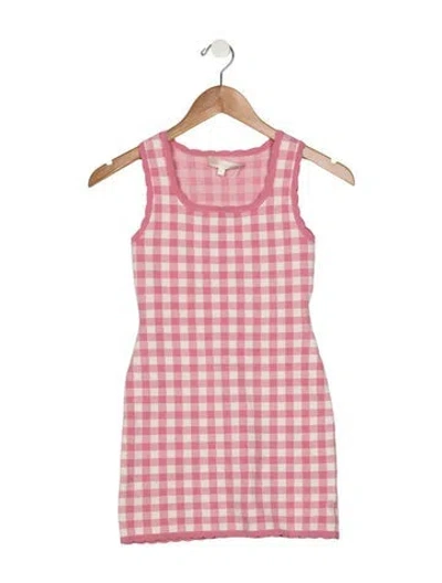 Pre-owned Loveshackfancy Kids' Girls' Knit Sleeveless Dress In Pink