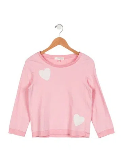 Pre-owned Loveshackfancy Kids' Girls Long Sleeve Sweater In Pink