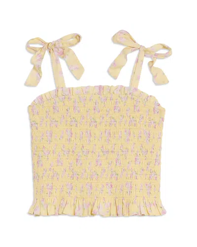 Loveshackfancy Girls' Merrinelle Tween Top - Big Kid In Yellow