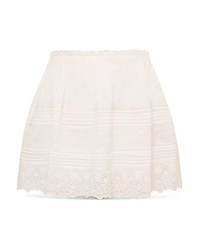 Loveshackfancy Girls' Mini Sani Tween Skirt - Big Kid In Neutral