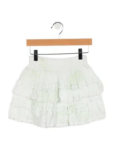 Pre-owned Loveshackfancy Kids' Girls Patterned Skirt In Green