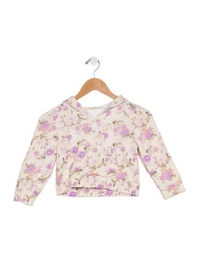 Pre-owned Loveshackfancy Babies' Girls' Pullover Hoodie In Neutral