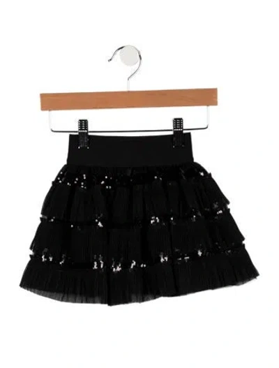 Pre-owned Loveshackfancy Babies' Girls Sequin Skirt In Black