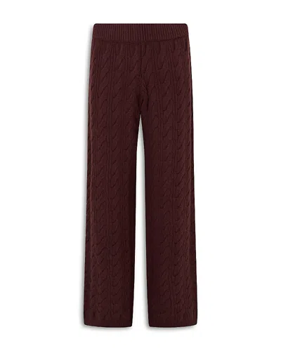 Loveshackfancy Girls' Shelley Tween Pants - Big Kid In Burgundy