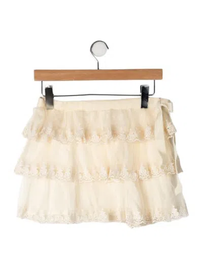 Pre-owned Loveshackfancy Kids' Girls' Skirt In Yellow