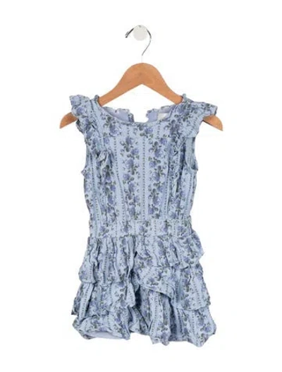 Pre-owned Loveshackfancy Babies' Girls Sleeveless Dress In Blue