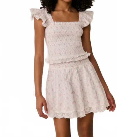 Loveshackfancy Kids' Girls Solena Skirt In Sunwashed Ivory In Multi