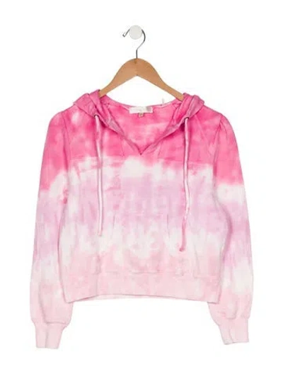 Pre-owned Loveshackfancy Babies' Girls' Tie Dye Hoodie In Pink