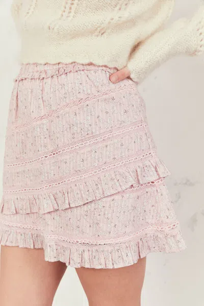 Loveshackfancy Gloria Skirt Rose In Pink