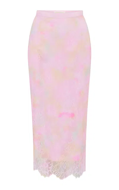 Loveshackfancy Goodall Lace Midi Skirt In Multi
