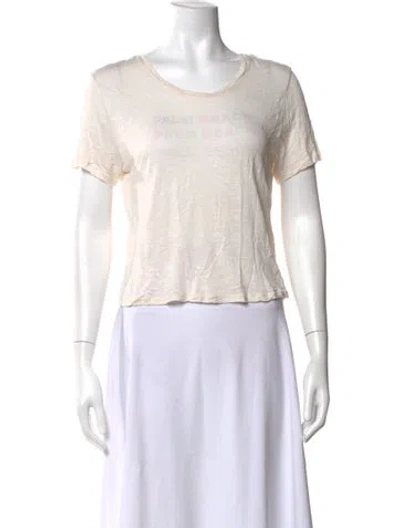 Pre-owned Loveshackfancy Graphic Print Crew Neck T-shirt In Pink