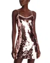 Loveshackfancy Grecia Sequin Minidress In Rose Gold