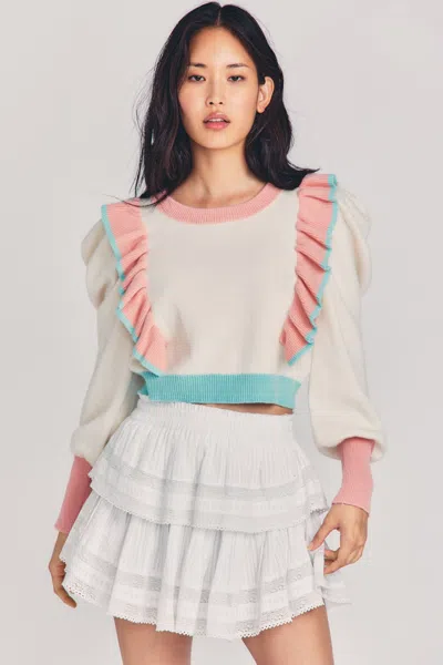 Loveshackfancy Greece Pullover Azalea Garden In White