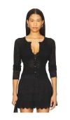 Loveshackfancy Gretta Cardigan In Black