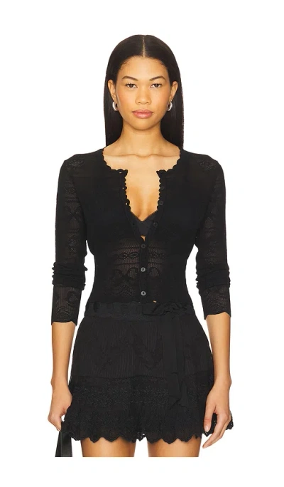Loveshackfancy Gretta Cardigan In Black