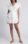 LOVESHACKFANCY LOVESHACKFANCY GWEN RUFFLE COTTON EYELET MINIDRESS