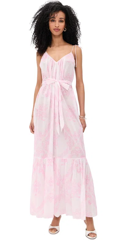 Loveshackfancy Hale Dress Ivory Heirloom In Pink