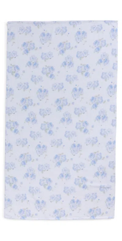 Loveshackfancy Hali Beach Towel Blue Marina
