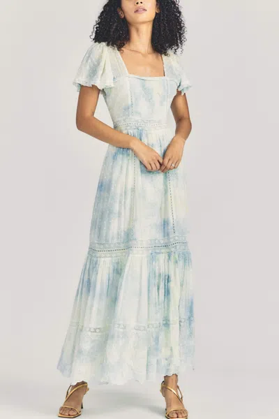 Loveshackfancy Hand Dyed Square Neck Midi Dress