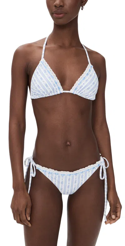 Loveshackfancy Harbor Bikini Denim Sky