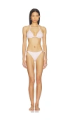 Loveshackfancy Harbor Bikini In Metallic