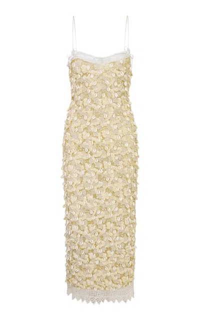 Loveshackfancy Harlette Shell Embroidered Dress In Ivory