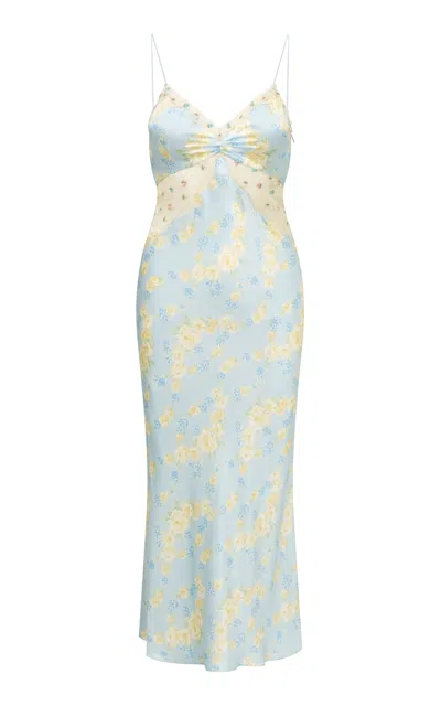 Loveshackfancy Harlinette Silk-blend Maxi Dress In Neutral