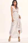 Loveshackfancy Hasina Gown True White In Gray