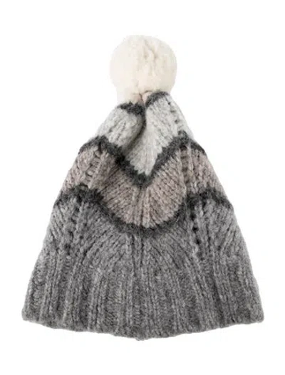 Pre-owned Loveshackfancy Hat In Grey/neutrals