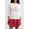 Loveshackfancy Havenleigh Holiday Graphic Sweatshirt In White