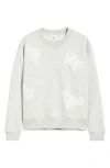 Loveshackfancy Havenleigh Sweatshirt Silver Fog Heather In Multi