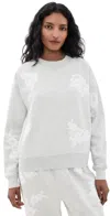 Loveshackfancy Havenleigh Sweatshirt Silver Fog Heather In Multi