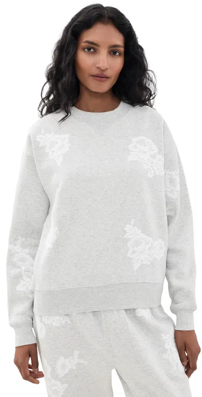 Loveshackfancy Havenleigh Sweatshirt Silver Fog Heather In Multi