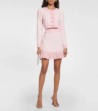 Loveshackfancy Heiress Mini Skirt In Orchid Pink