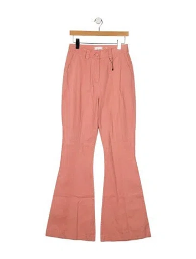 Pre-owned Loveshackfancy High-rise Wide Leg Jeans In Pink