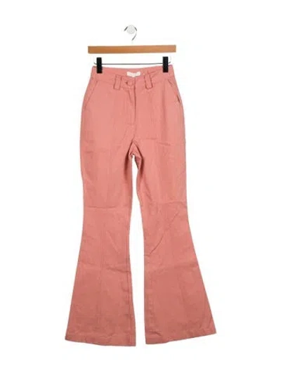 Pre-owned Loveshackfancy High-rise Wide Leg Jeans W/ Tags In Pink