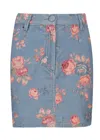 Loveshackfancy Hollywood Skirt Faded Denim In Blue