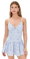 Loveshackfancy Hubert Active Dress In Whisper Blue