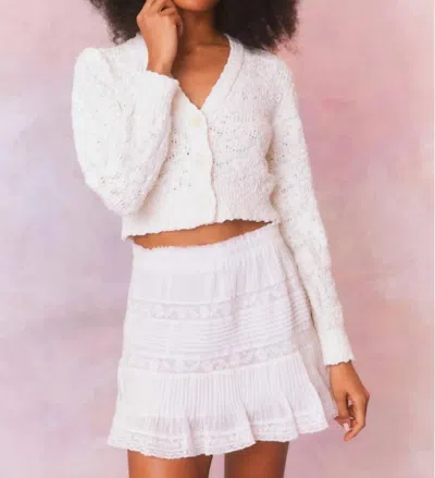 Loveshackfancy Hyacinth Cardigan In White