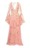 Loveshackfancy Idrelle Tulle Maxi Dress In Neutral