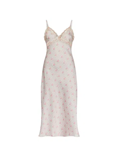 Loveshackfancy Idris Floral-print Midi Dress In Pink