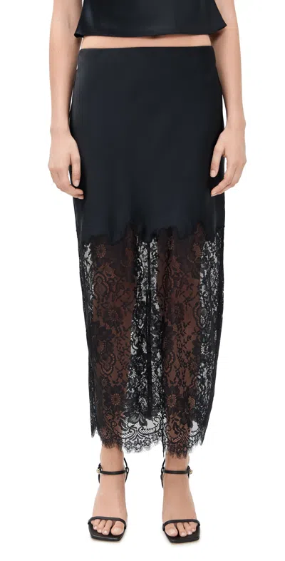 Loveshackfancy Ilene Skirt Black