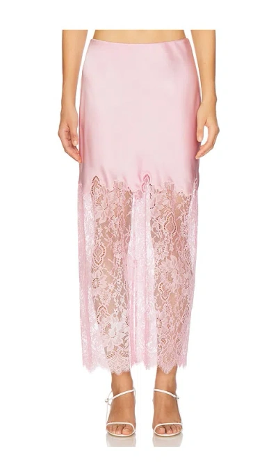Loveshackfancy Ilene Skirt In Pink Magnolia